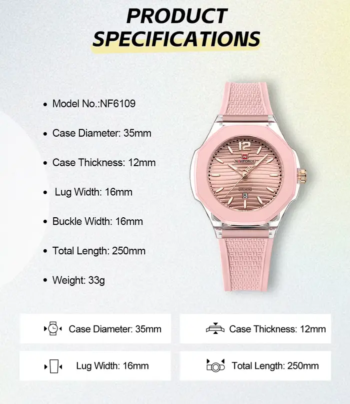 Montre à quartz pour femme NAVIFORCE