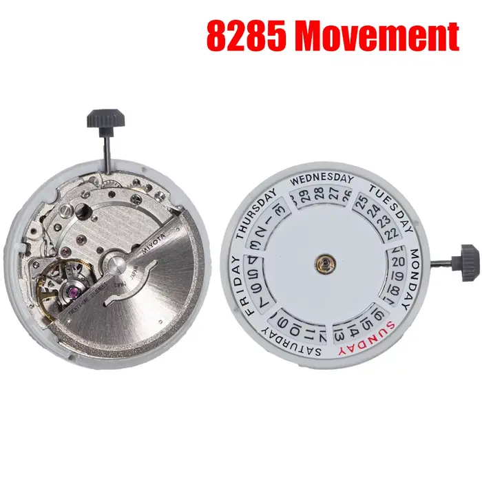 Nouveau Mouvement Mécanique Automatique 8285 21 Rubis Modifié Jour-Date avec Semaine à 12h/Date à 3h Pièce de Montre DIY