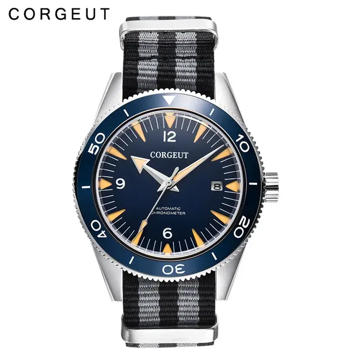 CORGEUT 41mm hommes d'affaires montre de luxe NH35 automatique mécanique verre saphir