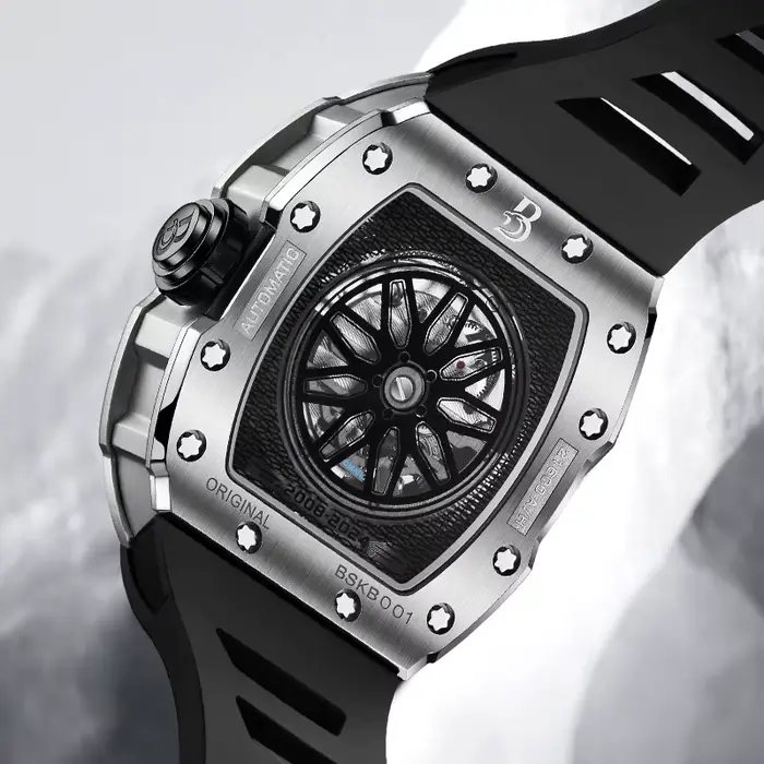 Montre mécanique pour hommes avec cristal saphir