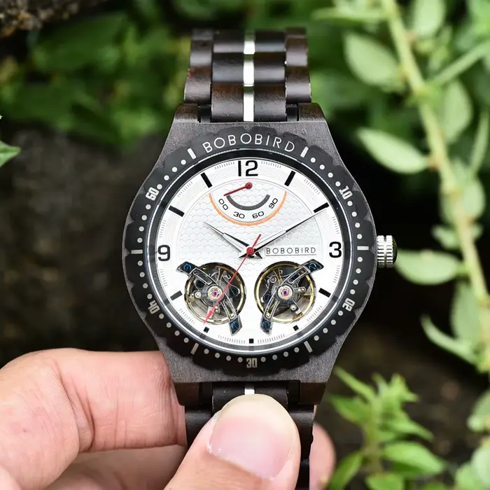 Montres mécaniques en bois pour hommes BOBO BIRD