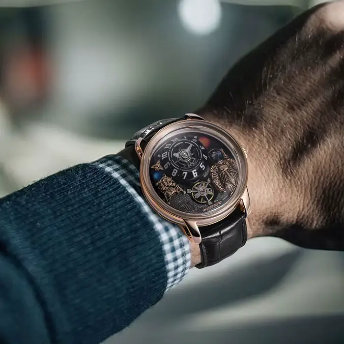 Montre homme PINDU édition limitée conception spatiale automatique avec cristal de saphir pour hommes occasions spéciales