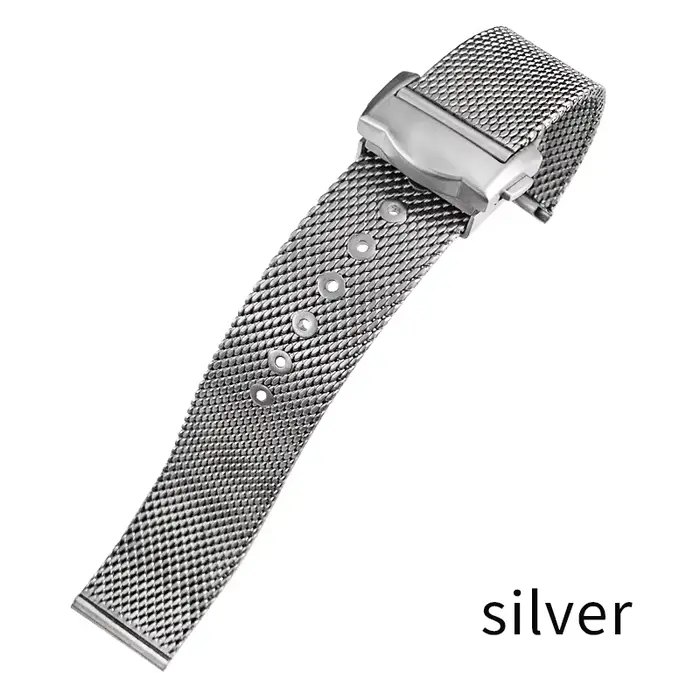 Bracelet de montre en acier inoxydable SION L, bracelets en maille solide, bracelet de montre pour O