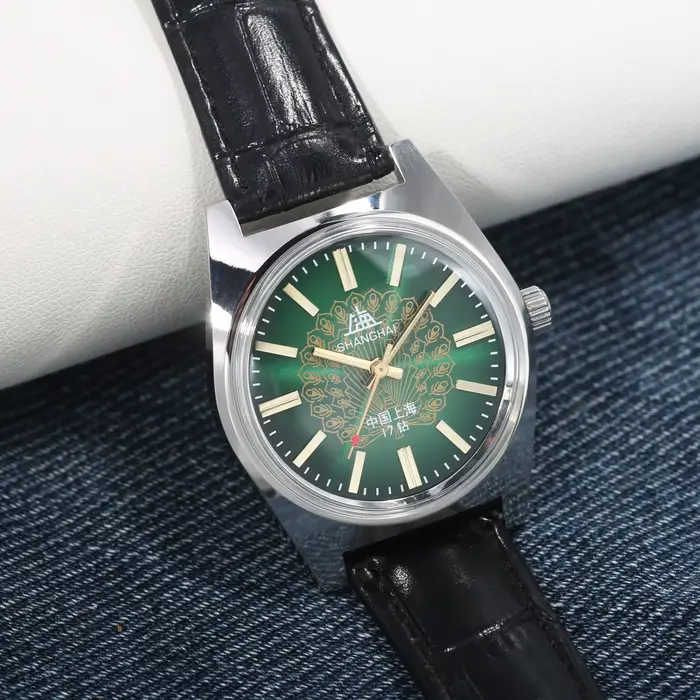 Shanghai 7120 Montre mécanique pour homme – Style business rétro à remontage manuel de 36 mm