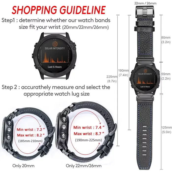 HEMSUT – bracelet de montre en cuir de vache