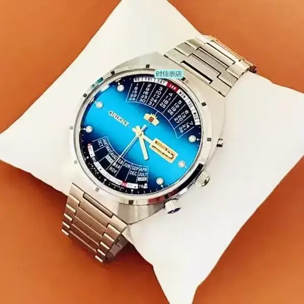 Montre mécanique automatique DFDG avec grand cadran rotatif