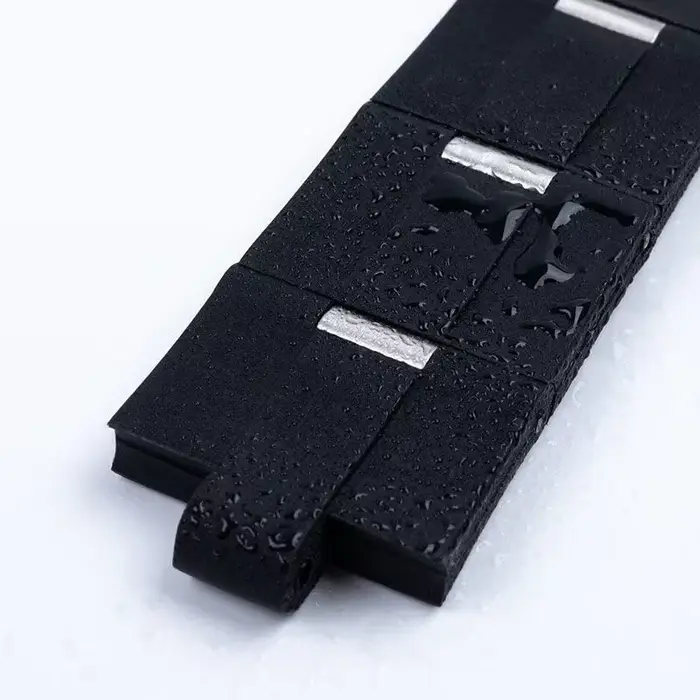 Bracelet de montre en caoutchouc noir