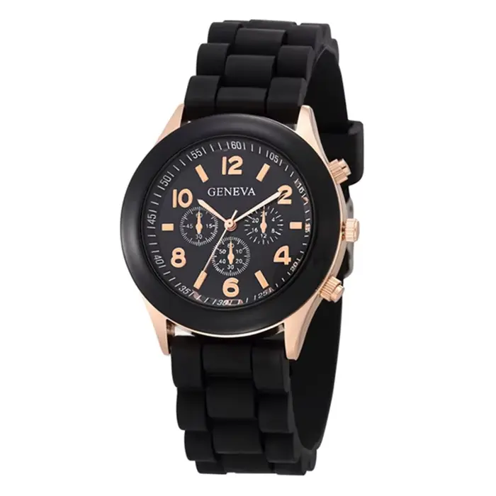 Genève marque femmes montres nouvelle mode dames Quartz montre-bracelet bracelet en caoutchouc Simple