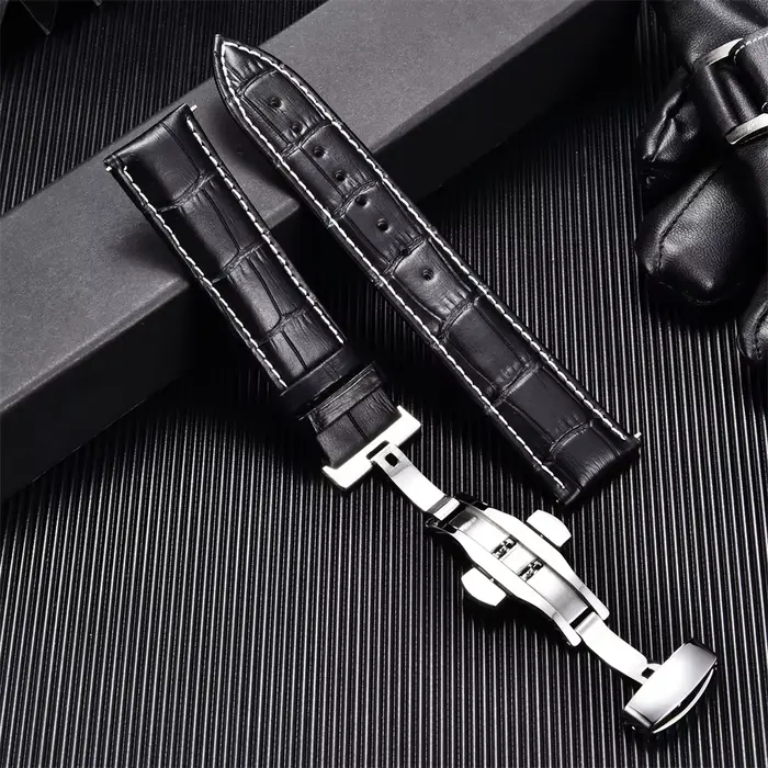 Bracelets de montre en cuir de veau véritable