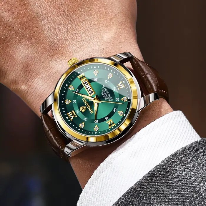 Montres-bracelets de luxe étanches BINBOND pour hommes
