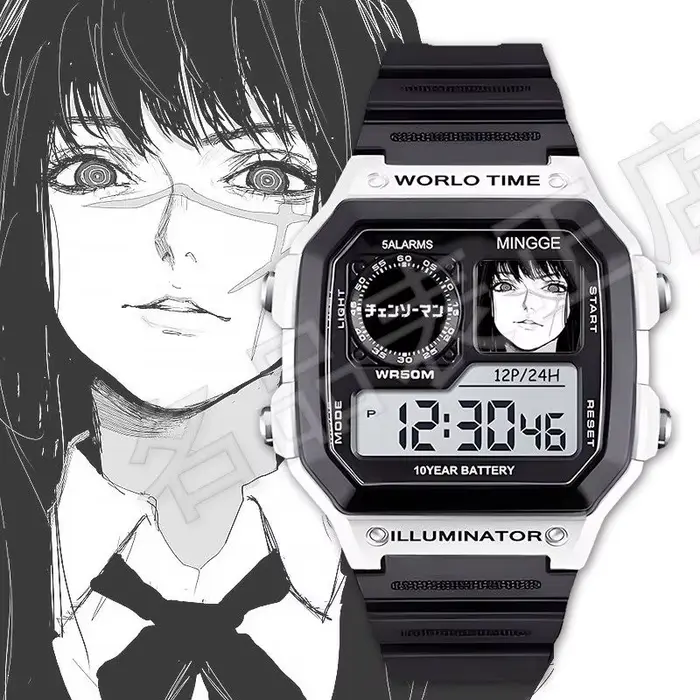 Montre numérique universelle étanche Chainsaw Man personnalisée pour garçons et filles, étudiants, a