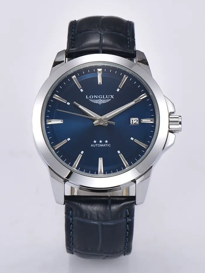Montre automatique pour hommes, montre mécanique avec date, étanche, en cuir, lumineuse, minimaliste