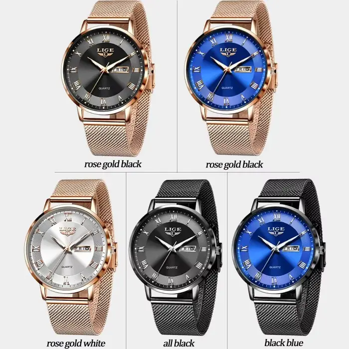 LIGE 2024 nouvelle montre femmes montres de luxe dames créatif en acier
