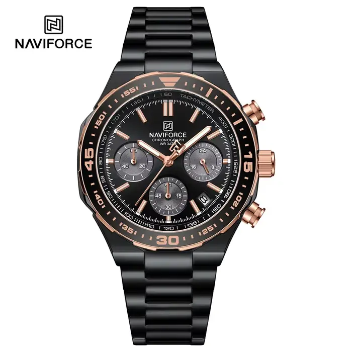 NAVIFORCE montre de mode pour hommes de haute qualité de luxe en acier inoxydable étanche classique 