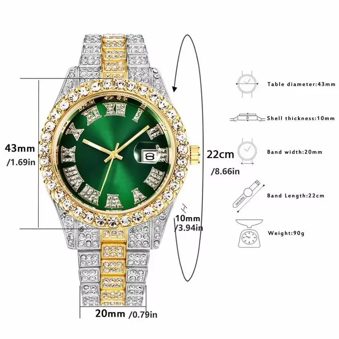 Montre étanche avec fonction calendrier