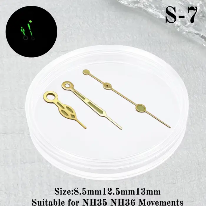 Aiguilles de montre lumineuses bleu-vert pour Seamaster Submarine