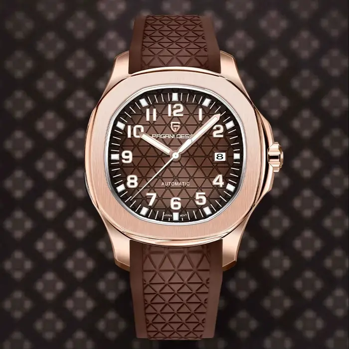 Nouvelle montre homme or rose pagani design montre automatique acier inoxydable occasion spéciale résistante à l'eau quartz robuste élégante à offrir