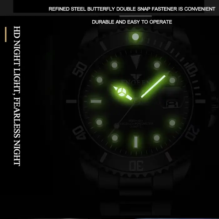 FNGEEN Top marque de luxe mode plongeur montre hommes 30 M étanche Date horloge Sport montres