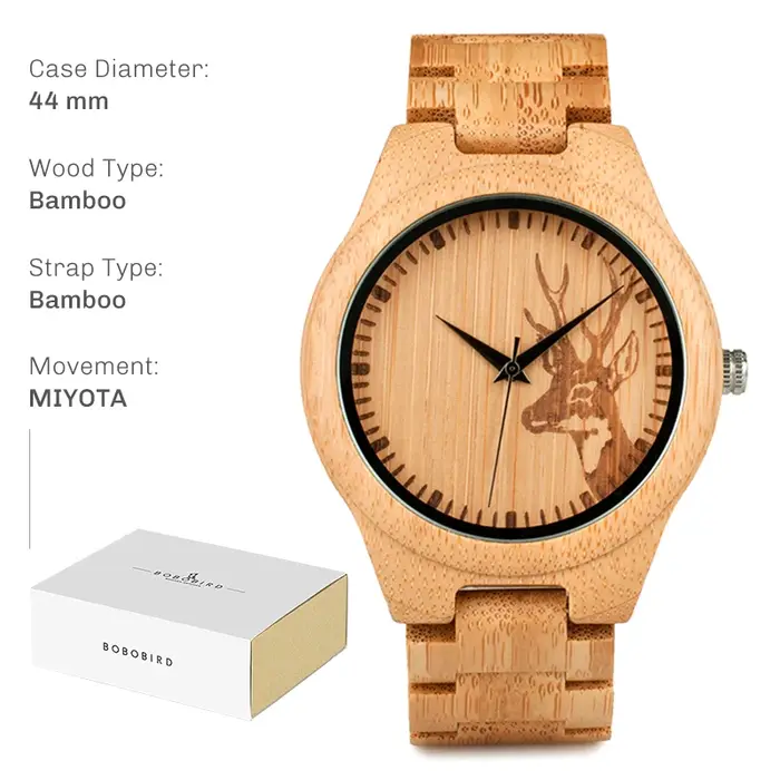 BOBO BIRD montre en bois pour hommes montres