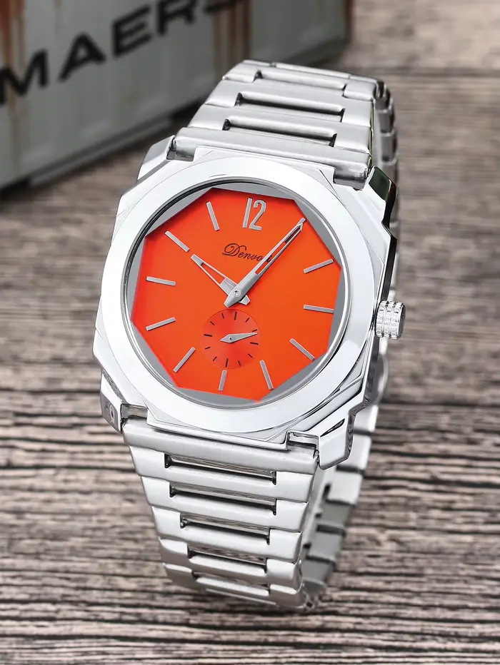 Montre DENVOSI de luxe pour homme à cadran octogonal - Style extrêmement simple