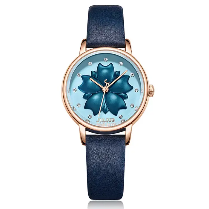Montre en cuir véritable pour femmes