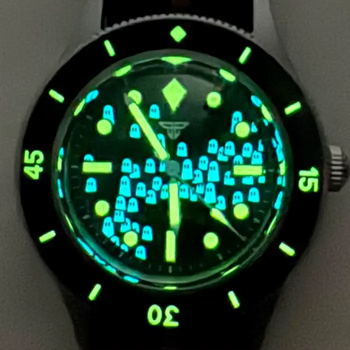 Tandorio 50 Fathom Miyota/PT5000 montre automatique pour hommes cadran fantôme sablé lumineux 200m étanche bulle saphir 40mm