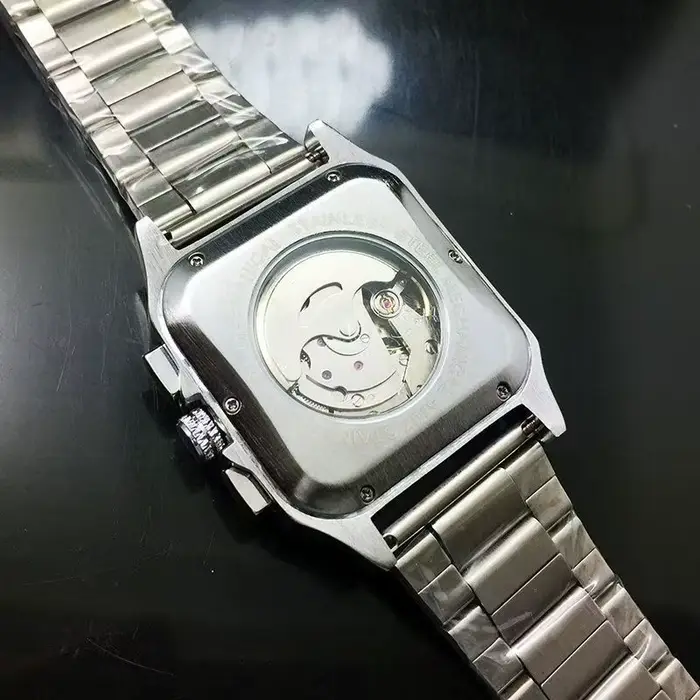 Nouvelle montre mécanique automatique carrée de luxe haut de gamme pour hommes