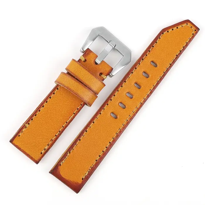Bracelet de montre en cuir véritable pour Panerai
