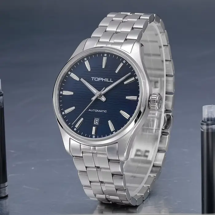 Montre Vintage Automatique TOPHILL en Acier Inoxydable pour Hommes Occasions Spéciales et Tous les Jours