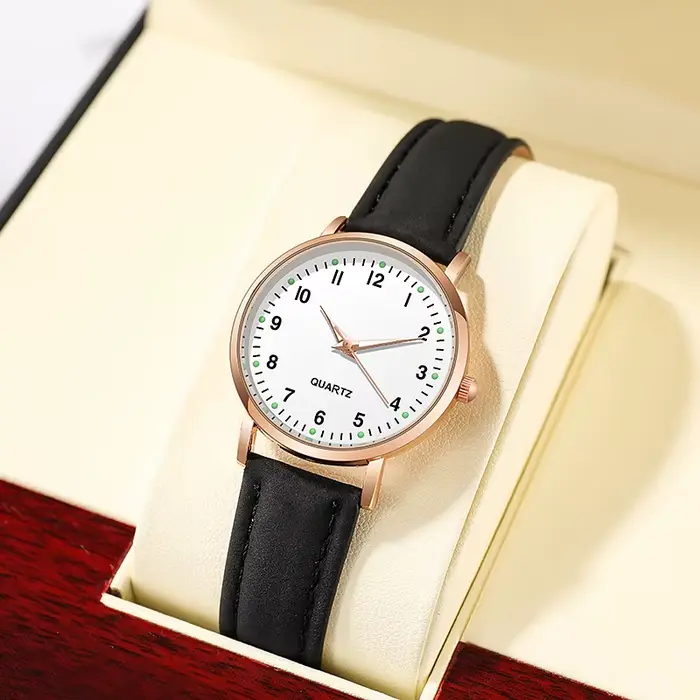 Montre de mode pour femmes en cuir montres à Quartz dames de luxe rétro-éclairage montre-bracelet horloge relogio feminino