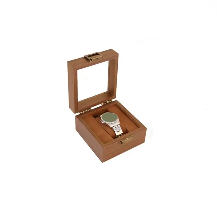 Boîte de rangement de montre en bois de noyer, 1/2/3/6/10/12 fentes, verre Transparent, boîte de mon