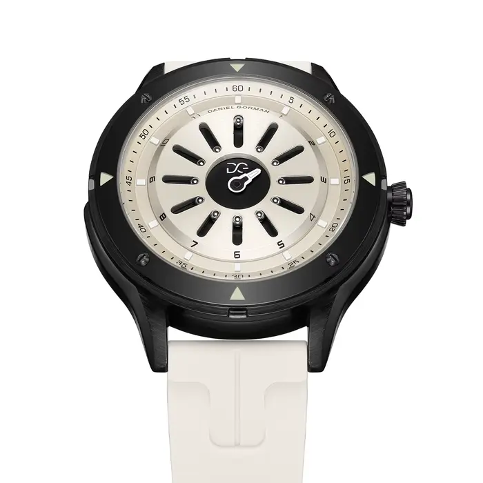 Montre Gorman à quartz magnétique, mouvement japonais VX32E, verre minéral, bracelet en silicone, ca