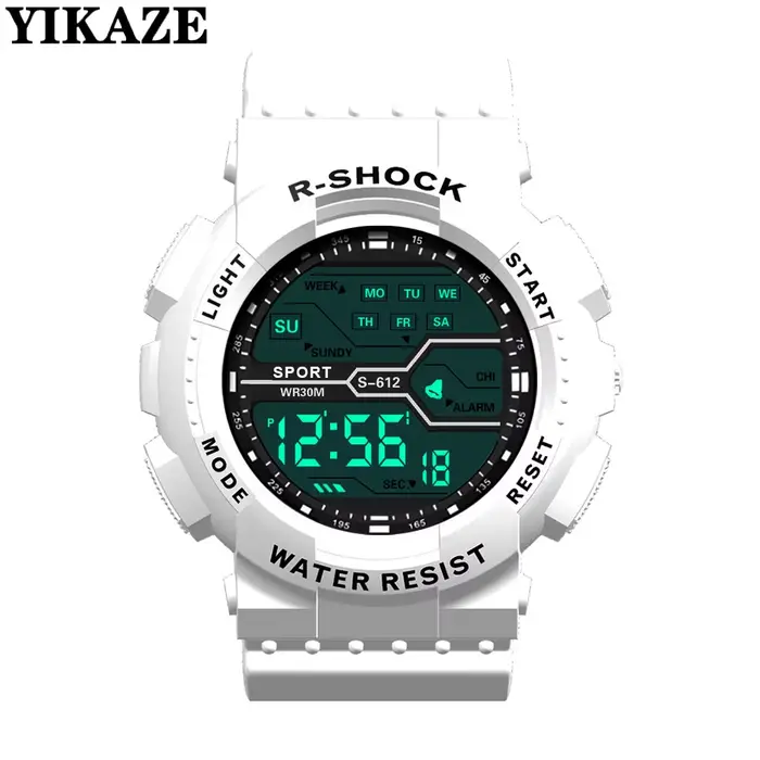 Sport de plein air hommes montre multifonction grand écran LED électronique étanche lumineux militaire numérique montres Reloj Hombre