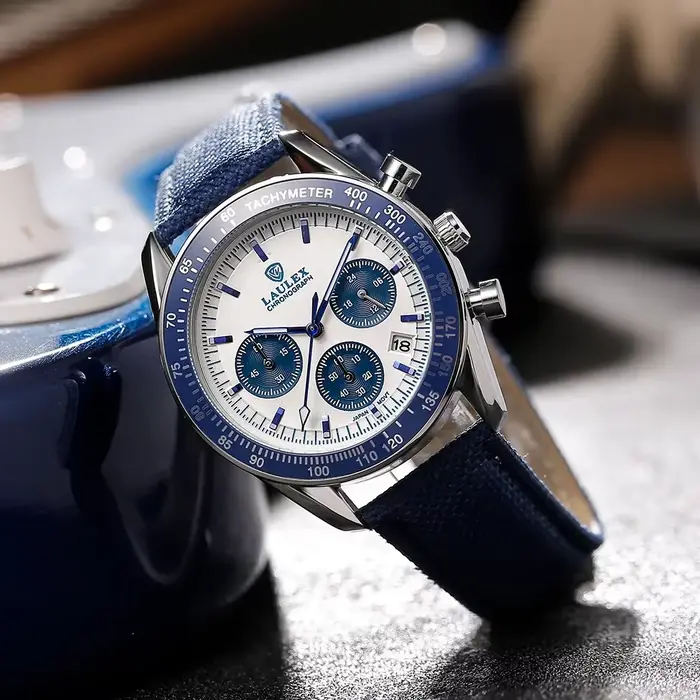 LAULEX – montre à quartz de luxe en acier inoxydable