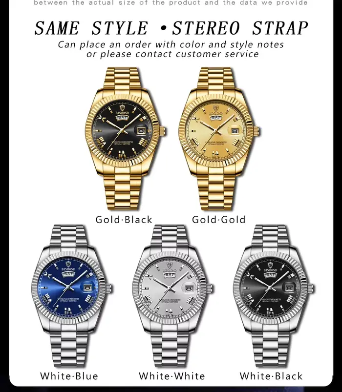 BINBOND marque hommes affaires sport montre à Quartz classique étanche calendrier lumineux horloge créative mâle montre-bracelet personnalisée