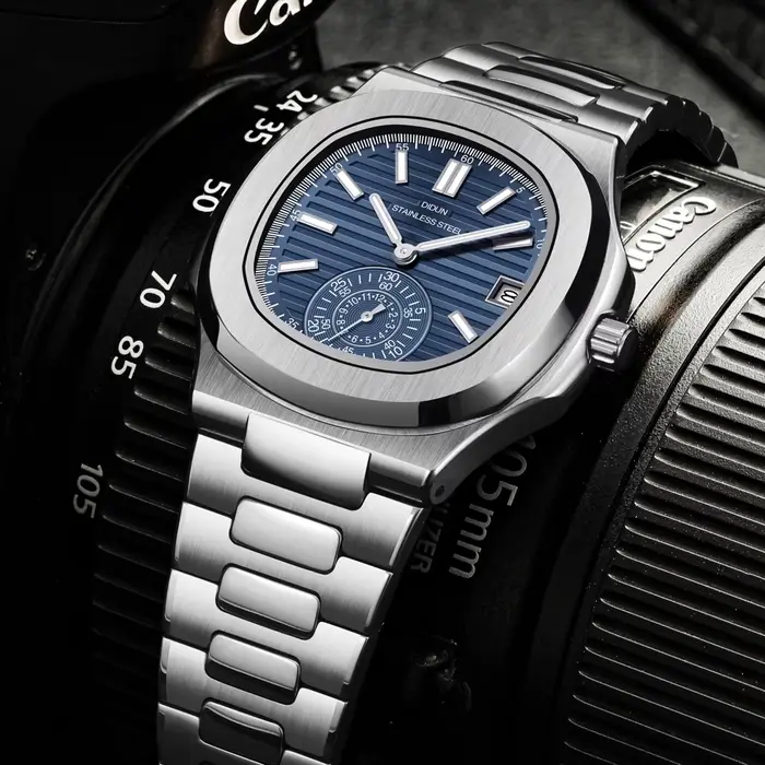 DIDUN hommes montres haut de gamme de luxe affaires montre en acier inoxydable mâle militaire Quartz chronographe