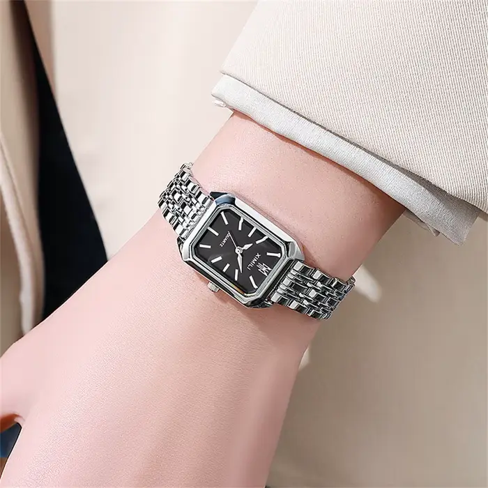 UTHAI W124 mode femmes montre carré affaires lumière luxe en acier inoxydable montre à quartz horlog