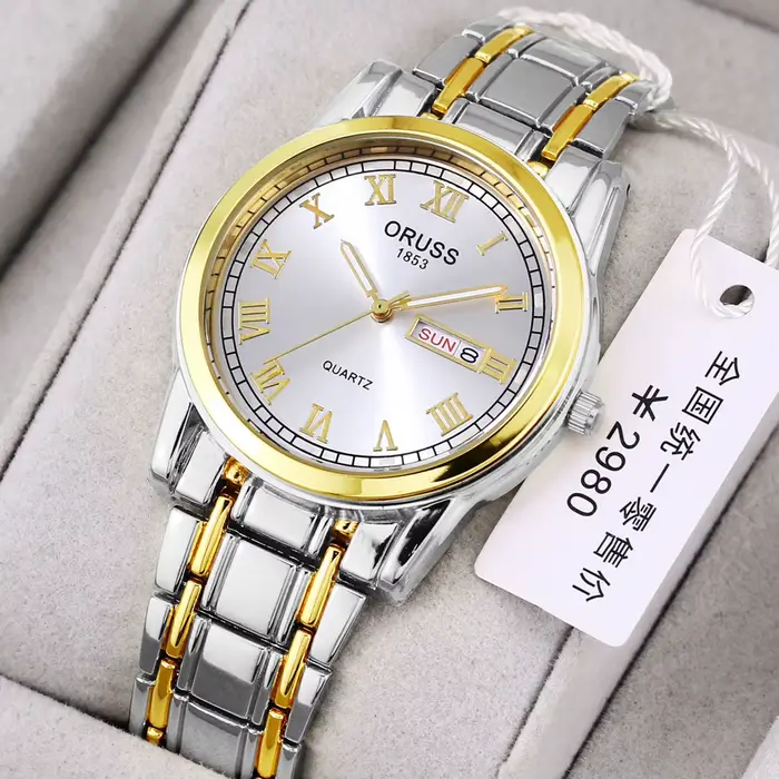 ORUSS-Montre à quartz étanche en acier inoxydable pour homme, montre de sport Shoous, montre d'affai