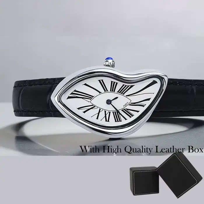 Montre Twist Crash Melting pour homme, cuir véritable irrégulier, design créatif avancé, haute quali