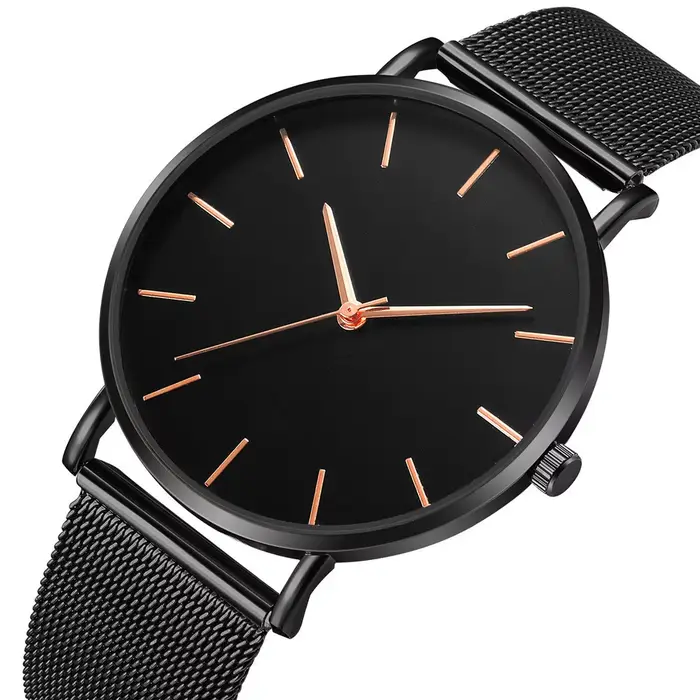 Montre TVK en acier inoxydable quartz homme style moderne élégante pour homme occassions formelles décontractées