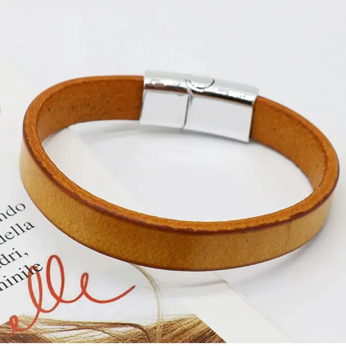 Bracelet en cuir de vache Vintage Simple pour hommes