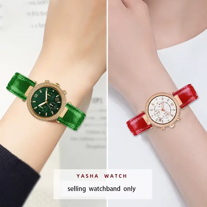 Bracelet de montre en cuir de cercle cranté pour hommes et femmes