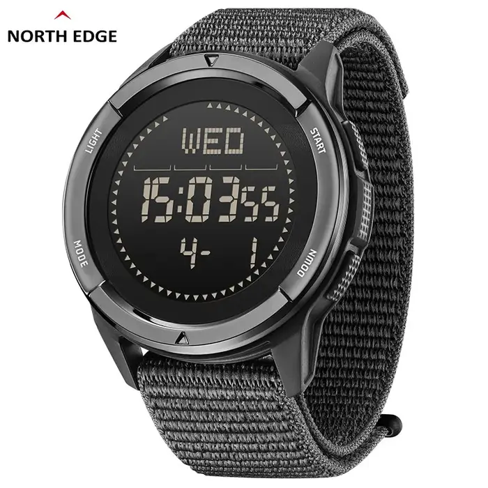 NORTH EDGE ALPS montre numérique en fibre de carbone pour hommes choc militaire sport boussole extérieure Super légère