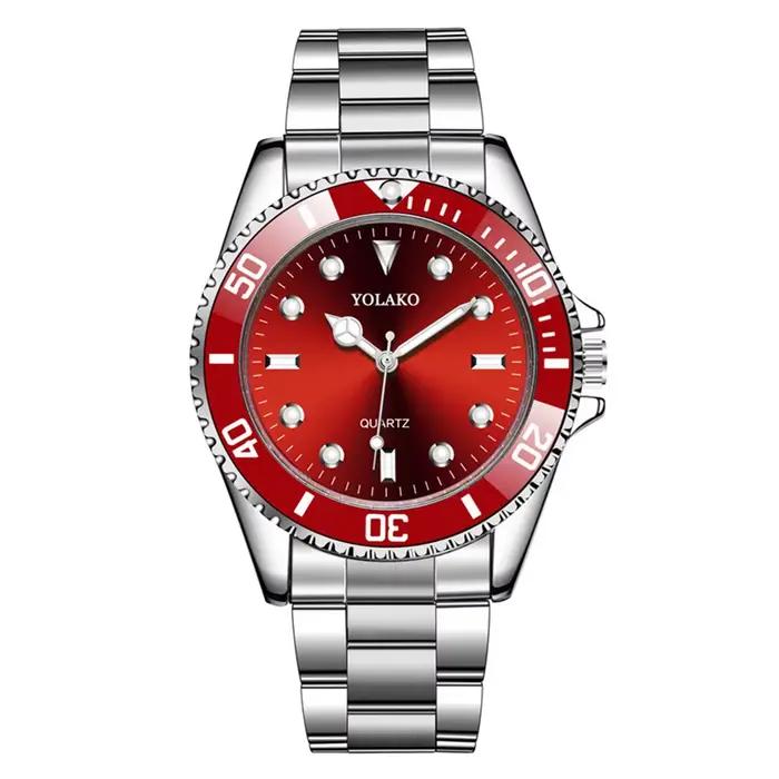 Montre de luxe pour homme, en acier, à quartz, pour affaires et sport