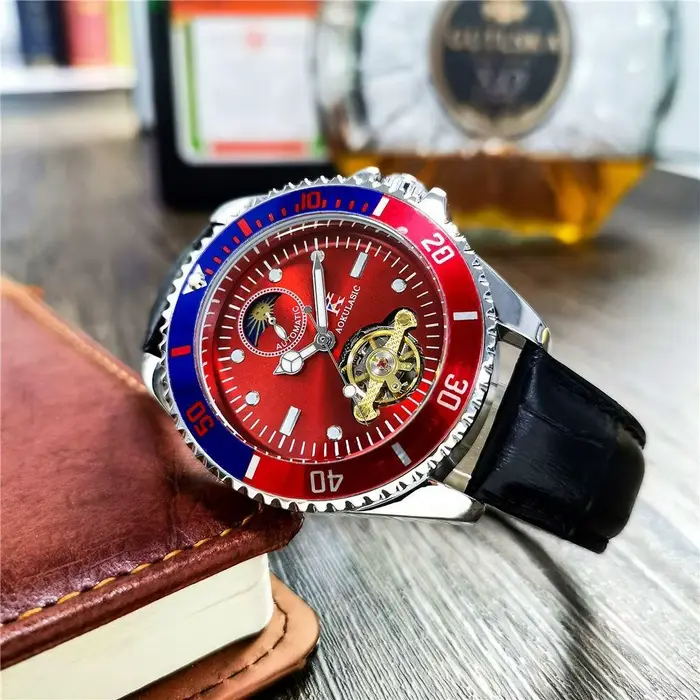 Montre mécanique pour hommes de la série Top Luxury