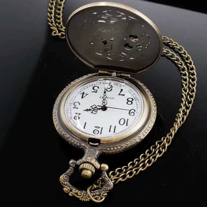 Montre de poche à Quartz en Bronze coloré hibou 3D Vintage et Steampunk pour femmes et hommes pour cadeaux d'anniversaire et de Noël