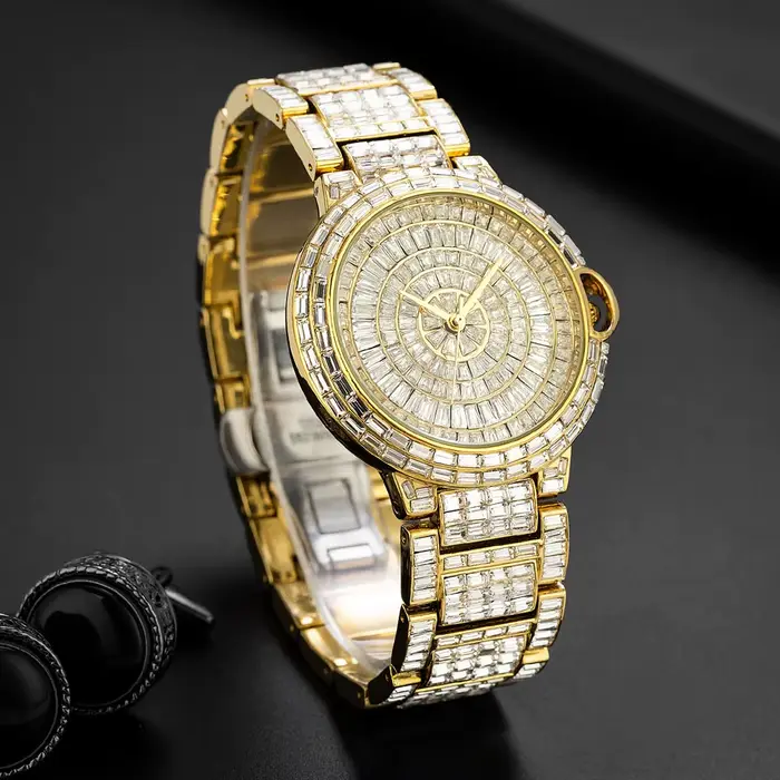MISSFOX nouvelles montres Ice Out pour hommes Top marque horloge mode Hip Hop plein carré diamant Blingbing montre-bracelet mâle offre spéciale