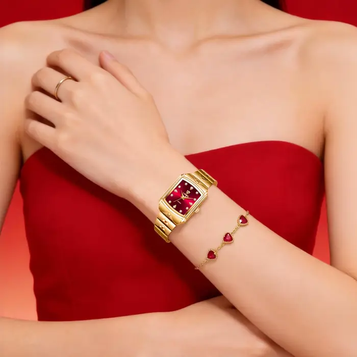 Montre Liebig L8018 Élégante Vintage à Quartz pour Femme Occasions Spéciales Durables Résistantes à l'Eau