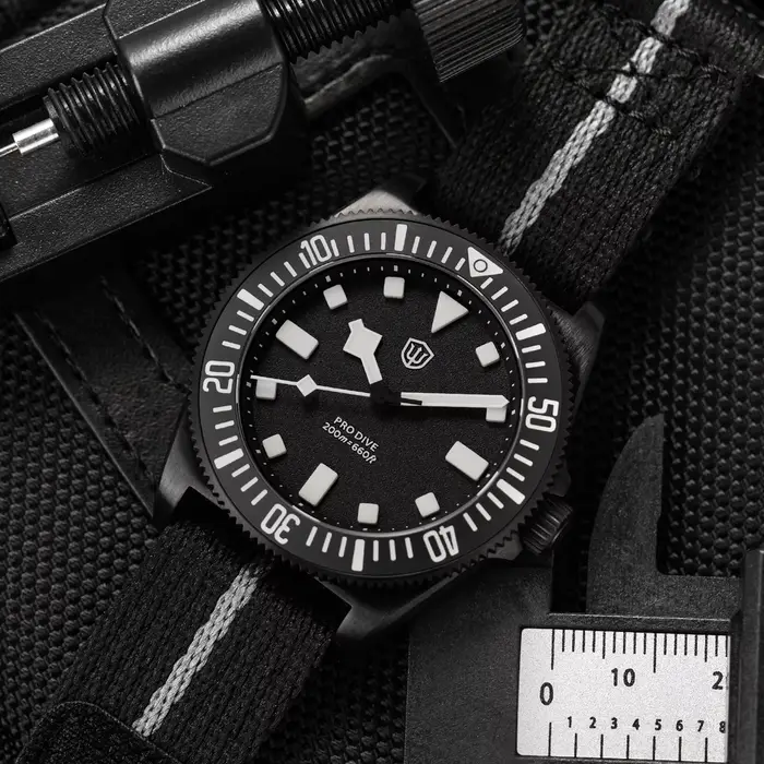Watchdives EXD montre en titane hommes VH31 balayage deuxième mouvement saphir cristal lumineux 20Bar étanche 38mm montres Vintage