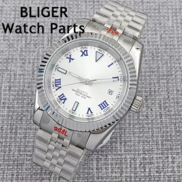 BLIGER 36mm 39mm hommes mode RONDA 515 montre-bracelet à Quartz en acier montre de plongée